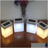 Solar Lamps Brelong Outdoor Ip65 Waterproof Wall Lamp Decoration Garden Bar Lighting White / Warm Light Drop Delivery Lights Dhfbp