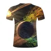 Heren t shirts 3D print shirt zomer streetwear mode kleurrijke sterrenhemel heren korte mouw tee korte mouw