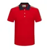 Designer-Streifen-Poloshirt, T-Shirts, Schlangen-Polos, Biene, Blumenmuster, Herren-High-Street-Mode, Pferde-Polo-Luxus-T-Shirt 892