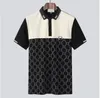 Lyxdesigner polo skjortor mäns casual polo mode orm bin tryck broderi t shirt high street mens polos gg1