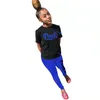 2024デザイナーブランドピンクのデザイナージョギングスーツコットントラックスーツ女性衣装夏の服2xl半袖Tシャツパンツ2ピースセットアウトワークスポーツウェア7102-2-2