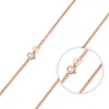 Kedjor Miqiao 925 Sterling Silver Box Chain Long 40 45 50 55 60 CM Bred 0,7 0,8 1,0 1,2 mm Rose Gold Platinum Color Necklace Fashion