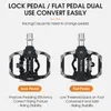Bike Pedals WEST BIKING Bicycle Lock Pedal 2 In 1 With Free Cleat For SPD System MTB Road Bike Pedals Anti-slip Bearing Cycling Accessories 0208
