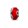 925 silver charms bracelets DIY fit Pandora Trinkets designer jewelry red frosted glass shell pearl love pendant beads dangle