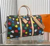 Deri tasarımcı çanta bagajı büyük kapkite kadınlar omuz 43 keepall 45cm duffel bagaj çantaları seyahat erkek kadın tasarımcı duffle