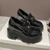 ドレスシューズLazyseal 7cm Patent Leather Mary Janes Shoes Slip on Height ushing Curage Shoes Woman Chunky Sole Fashion Footwear T230208