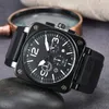 2023 New Bell Watches Global Limited Edition Stainless Steel Business Chronograph Ross Luxury Date Fashion Casual Quartz Men 's Watch BN03