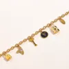 2023 nuovi braccialetti classici alla moda catena donne famose braccialetto placcato oro 18 carati in acciaio inossidabile amanti del cristallo regalo braccialetto polsino catena gioielli di design