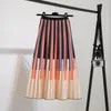 Skirts Casual Skirt Pleated A-line Women Creative Elastic Waistline Piano Pattern Print