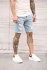 Calças de brim masculinas 2023 verão marca estiramento fino bermuda masculina algodão denim homens na altura do joelho macio ropa hombre shorts 230207