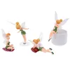 2 4PCS Flower Pixie Fairy Miniature Figurine Dollhouse Garden Diy Ornament Decoration Crafts Figurines Micro Landschap C0220208ii