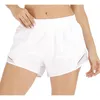 LL 0102 Women Yoga Outfit Girls Shorts Running Ladies Casual korte broek volwassen trainer sportkleding