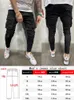 Calças de brim masculinas moda mens elástico magro masculino casual streetwear jogger calças alta rua múltiplos bolsos fino ajuste denim 230207