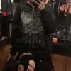 Sweats à capuche pour femmes Sweatshirts 90s Esthétique Papillon Zip Up Surdimensionné Harajuku Manches Longues Goth Y2K Automne Grunge Punk Manteau Rétro Vêtements 230208