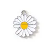 Charms 5Pcs 16X1M Émail Fleur De Marguerite Pour Colliers Pendentifs Boucles D'oreilles Diy Colorf Mini Bijoux À La Main Trouver Faire Drop Dhmhq