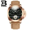 Wristwatches Switzerland Men's Watch BINGER Automatic Mechanical Multifunctional Military Stop Skeleton B1169-3