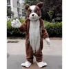 Bulldog Mascot Costume Cartoon Animal Postacie Suits Dorośli rozmiar Bożego Narodzenia Karnawał Strój na zewnątrz Suits