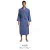 Men's Robes 100% Cotton Bathrobe for Men Long Thick Absorbent Terry Bath Robe Kimono Men Towel Bathrobe Solid Sleepwear Women Dressing Gown 230207