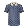 Designer-Streifen-Poloshirt, T-Shirts, Schlangen-Polos, Biene, Blumenmuster, Herren-High-Street-Mode, Pferde-Polo-Luxus-T-Shirt 892