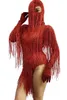 Женские брюки с двумя частями в масках маскируются длинные кисточки боди женски сексуальные растяжки сцены купальники на хэллоуин костюмы косплей костюмы