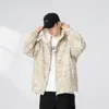 Men s jackor Spring Autumn Student Youth Coat Design Thin Windbreaker Korean Style Simple Baggy Hooded Print Jacket 230207