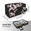 Cosmetic Bags Fashion Cherry Blossom Japan Sakura Travel Toiletry Bag For Women Flowers Floral Makeup Beauty Storage Dopp Kit