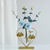 Vases Nordic Transparent Table Flowers Hydroponic Flower Pot Test Tube Metal Plant Holder Container For Modern Home Decoration