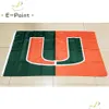 Banner Flags NCAA Miami Hurricanes Flag 3 5ft 90cm 150cm Polyester Decoration Fly Home Garden Gifts2471 Drop Delivery Par Dhlkt
