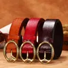Belts New Arrival All-match Female Japanese-style Buckle Cow Leather Embossed Belt Elegant Vintage Jeans Leather Belt for Women G230207