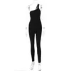 Designer 2023 New Causal Women Jumpsuits Fashion Sexy Tight-fitting One Shoulder Sling Sports Fitness Rompers