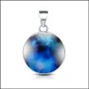 Charms Universe Fantastic Beauty Starry Glass Pendants Charm f￶r halsbandsarmband Fashion Ball Form Diy Jewelry Drop Delivery Hitta Dh19x