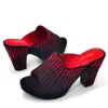 Klädskor mode kvinnor sommar hösten skidsäker fyrkantiga tå skor klackar italienska kvinnliga bröllop för festskor 230208