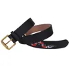 Modedesigner bälten svart orm djur mönster nål spänne bälte herr kvinnor bälte ceinture för gåvor