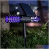 Lawn Lamps Outdoor Solar Mosquito Killer 15W Uv Trap Physical Absorption Electron P Ocatalyst Lamp With Light Control Drop Delivery Dhiby