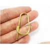 Charms 2Pcs Brass Earrings Stud 43X20Mm Wire Geometric Ear Post With Loop 925 Sier Needle R1113 Drop Delivery 202 Dgw