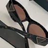 linee geometriche Occhiali da sole Design ovale di alta qualità SPR20 Occhiali Symbole elemento metallico inciso uomo donna Vintage Round Brand Montatura nera Occhiali da sole Oculos De Sol