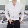 Camicie casual da uomo Stile Abito maschile Camicie a maniche lunghe primaverili Camicie da uomo con colletto alla coreana di alta qualità Taglie forti S5XL 230208