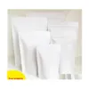 Packing Bags Sale Real Gift 50Pcs Lot 6Sizes White Paper Zip Lock Bag Inside Transparant Pe Film Layer Zipper Doypack Food Packaging Dhifk