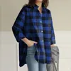 Women's Blouses Women's Shirt Striped Printed Slit Long Sleeve Button Casual Pack 2