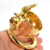 Gold Male Chastity Device Bull Skeleton Metal Cock Rings Steel BDSM Penis Cage Bondage Lock Belt Sissy Sex Toys535