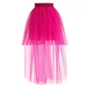 スカート4色スカートファッション女性ロングチュールエレガントなプリンセスセクシーなスタイル不規則メッシュチュチュヴィンテージミニ腫れ