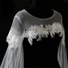 Wraps White Bridal Shawl Tulle Appliqued Fashion Lady Tops Wrap Evening Party Shawls Cape Jacket Shrug Wedding Accessories