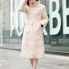 Women's Fur & Faux X-long 110 Cm Plus Size M - 10XL Whole Skin Natural Coat Outerwear Women Stand Collar Full Sleeve Real Jackets