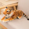 46CM Simulation Tiger & Leopard Tissue Box Plush Toys Stuffed Animal Dolls for Room Car Sofa Paper Holder Napkin Case Gifts LA513