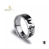 Cluster Rings Stainless Steel Kingdom Crown Heart Design For Men Size 713 Simple Style Fashion Jewelry Drop Delivery Dhzeg