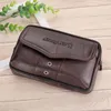 Taille Tassen Men Cowhide Leather Fanny Bag Classic Texture Creative Design Chic Business Solid Mobile Phone Belt Bum Pouch 230208