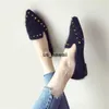 Dress Shoes Newest Fashion Pointed Toe Flat Shoes Woman Winter Fur Flats Plush Furry Soft bottom Loafers Women shoes zapatos de mujer T230208