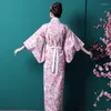 Etnik Giyim Kadın Cosplay Japon Elbise Kimono Geleneksel Yukata Haori Çiçek Baskı Asya Giysileri Dans Kostüm