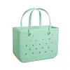 Grand sac de plage EVA sac fourre-tout de mode ananas imprimé léopard sacs en caoutchouc sac à main extérieur sac de rangement de voyage en silicone souple 230208297S