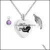 Pendentif Colliers Bijoux de crémation Toujours dans mon coeur Memorial Urn Collier Cendres Souvenir 389 T2 Drop Livraison Pendentifs Dhrjv